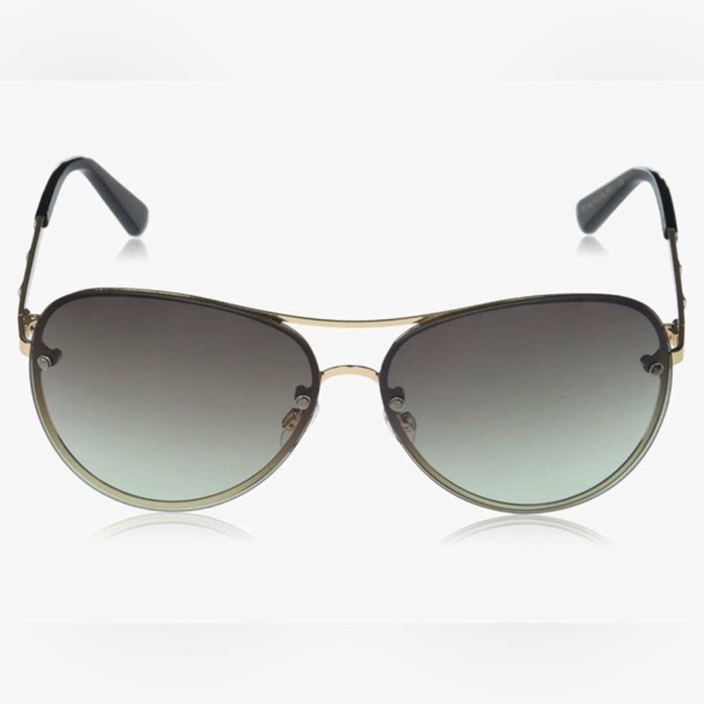 TAHARI Th651 gold & black Metal UV400‎ Protective Aviator Pilot Sunglasses new